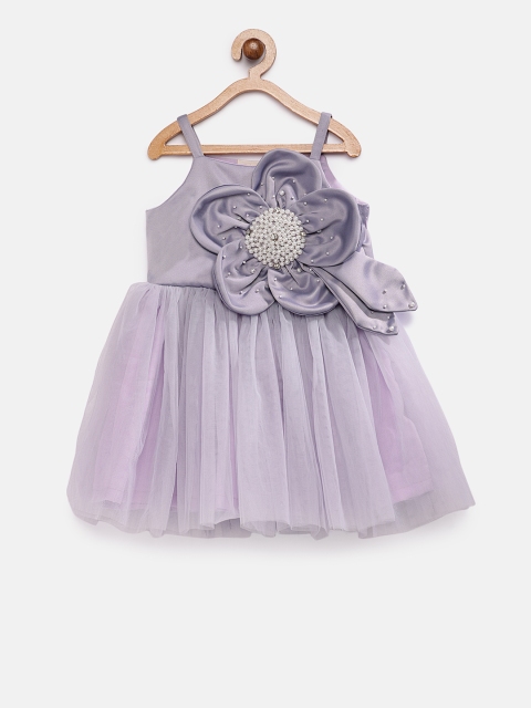 

Fairies Forever Girls Purple Solid Fit and Flare Dress