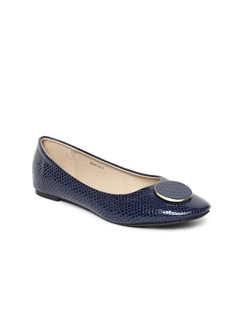 

CODE by Lifestyle Women Navy Blue Textured Ballerinas