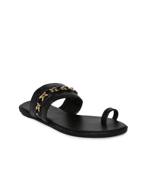 

CODE by Lifestyle Women Black Embellished One Toe Flats