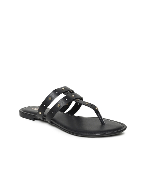 

CODE by Lifestyle Women Black Solid T-Strap Flats