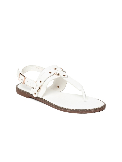 

CODE by Lifestyle Women White Embellished T-Strap Flats