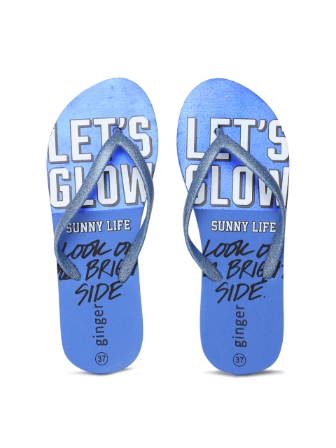 

Ginger by Lifestyle Women Blue Thong Flip-Flops