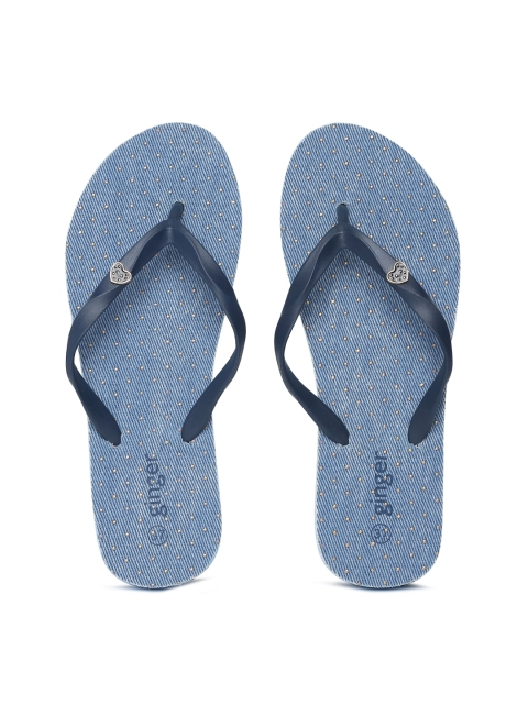 

Ginger by Lifestyle Women Blue Embellished Thong Flip-Flops
