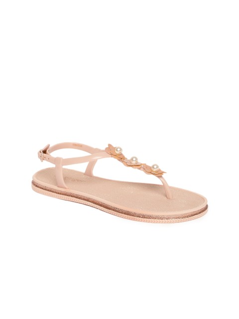 

Ginger by Lifestyle Women Pink Embellished Open Toe Flats