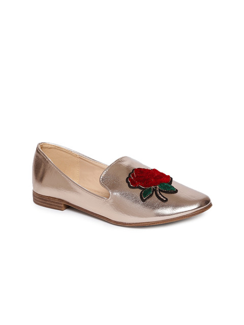 

Ginger by Lifestyle Women Gold-Toned Solid Flats