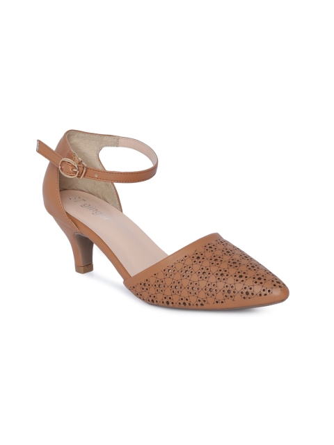 

Ginger by Lifestyle Women Tan Brown Solid Sandals