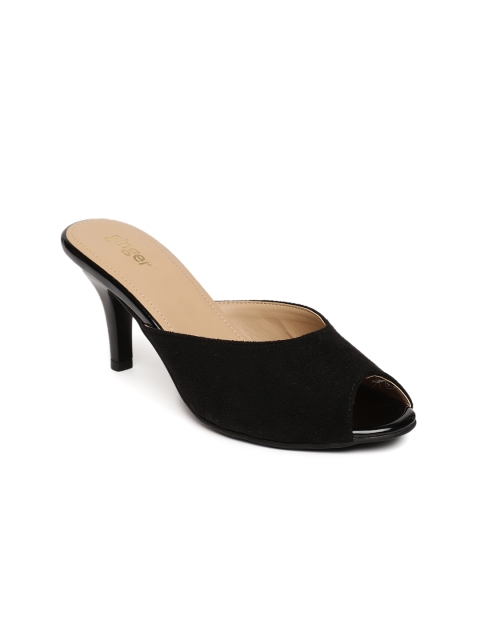 

Ginger by Lifestyle Women Black Solid Peep Toes