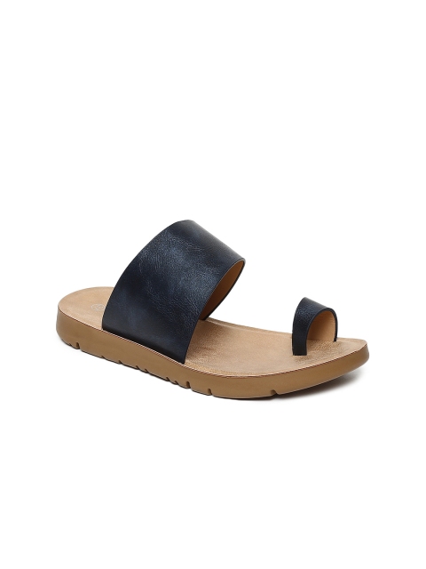 

Ginger by Lifestyle Women Navy Blue Solid One Toe Flats