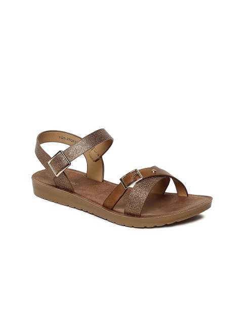 

Ginger by Lifestyle Women Tan Brown Solid Open Toe Flats