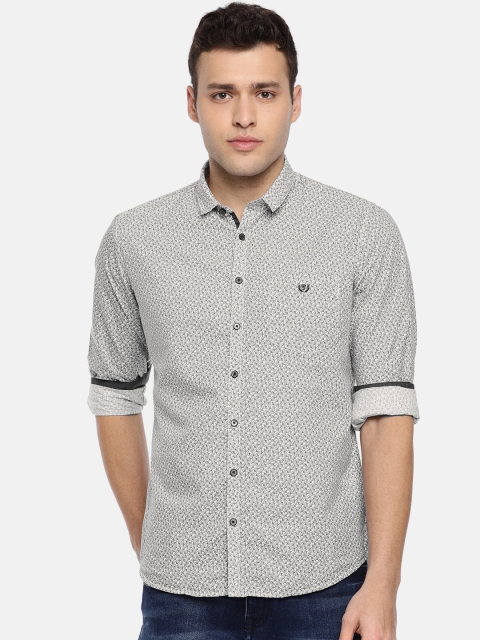 

Van Heusen Sport Men White & Black Slim Fit Printed Casual Shirt