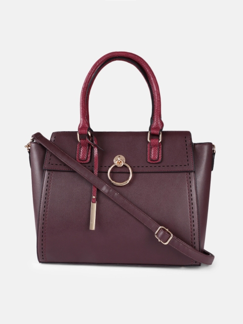 

DressBerry Burgundy Solid Handheld Bag