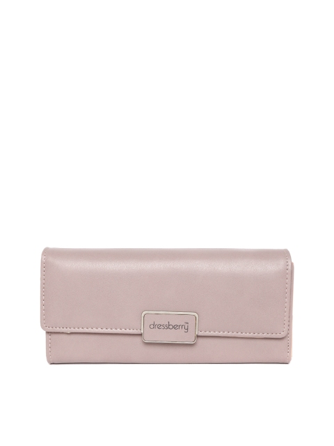 

DressBerry Women Taupe Solid Three Fold Wallet