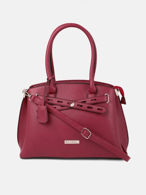 

Mast & Harbour Maroon Solid Shoulder Bag