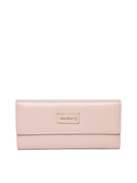 

DressBerry Women Pink Solid Three Fold Wallet