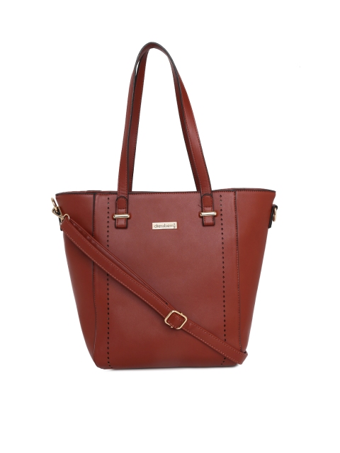 

DressBerry Tan Brown Solid Shoulder Bag