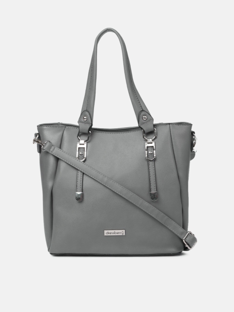 

DressBerry Women Grey Solid Handheld Bag