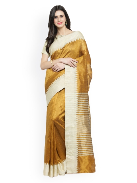 

Shaily Mustard Solid Silk Cotton Saree