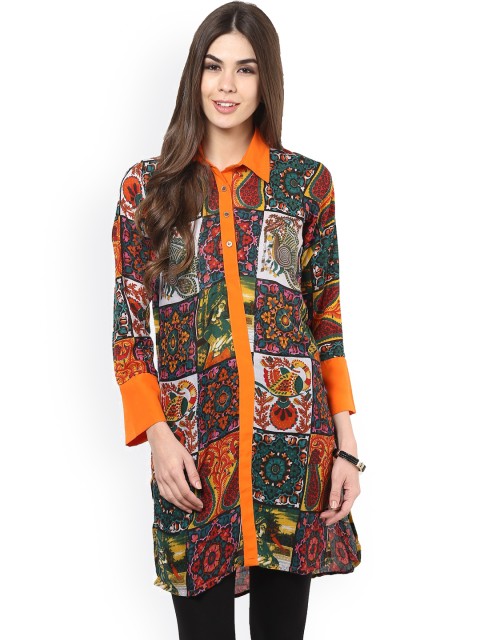 

La Firangi Multicoloured Printed Kurta, Multi