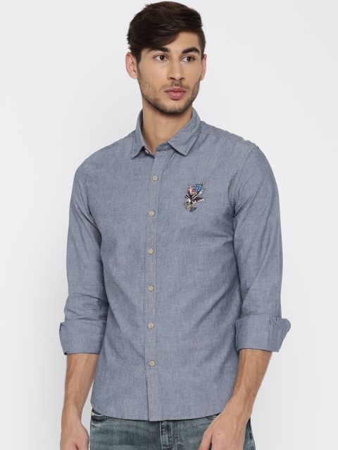 

Ed Hardy Blue Chambray Shirt