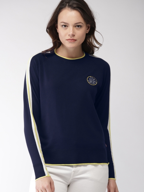 

Levis Women Navy Solid Pullover, Navy blue