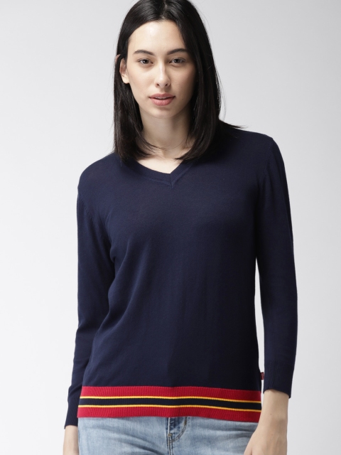 

Levis Women Navy Blue Solid Pullover