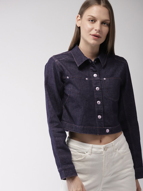 

Levis Women Blue Solid Denim Jacket