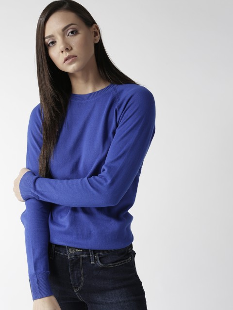 

Levis Women Blue Solid Pure Cotton Top