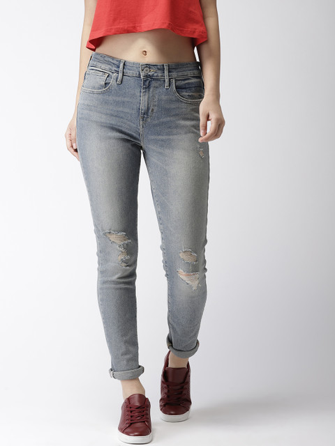 

Levis Women Blue Skinny Fit High-Rise Mildly Distressed Stretchable Jeans 721