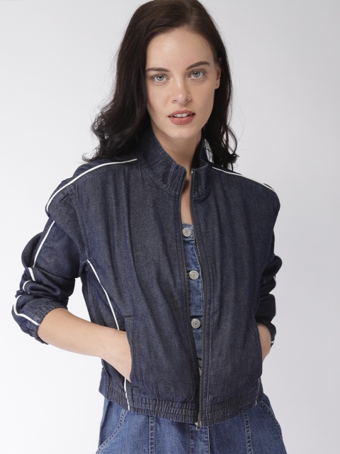 

Levis Women Blue Solid Denim Jacket