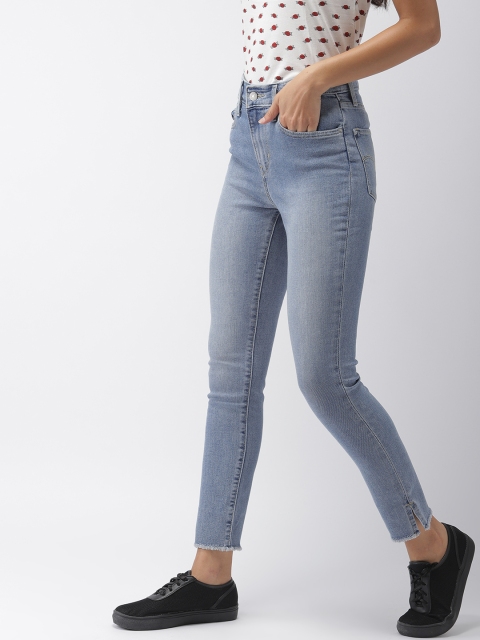 

Levis Women Blue Skinny Fit High-Rise Clean Look Stretchable Cropped Jeans 721