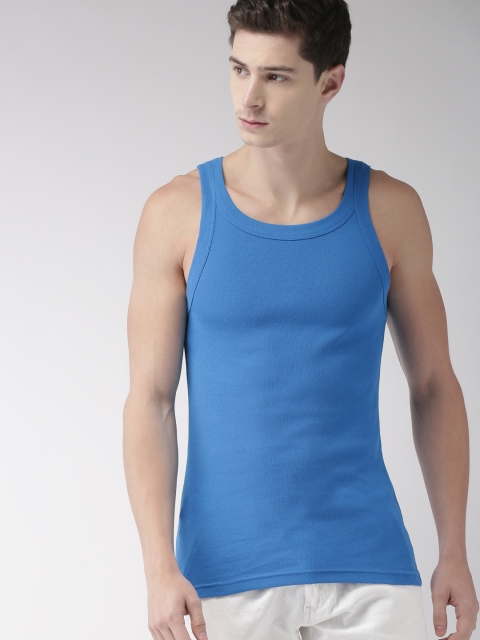 

Mast & Harbour Men Blue Solid Premium Cotton Ultra Soft Innerwear Vest MNH-RB-PK1-001C