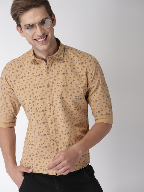 

Mast & Harbour Men Brown Slim Fit Printed Casual Shirt