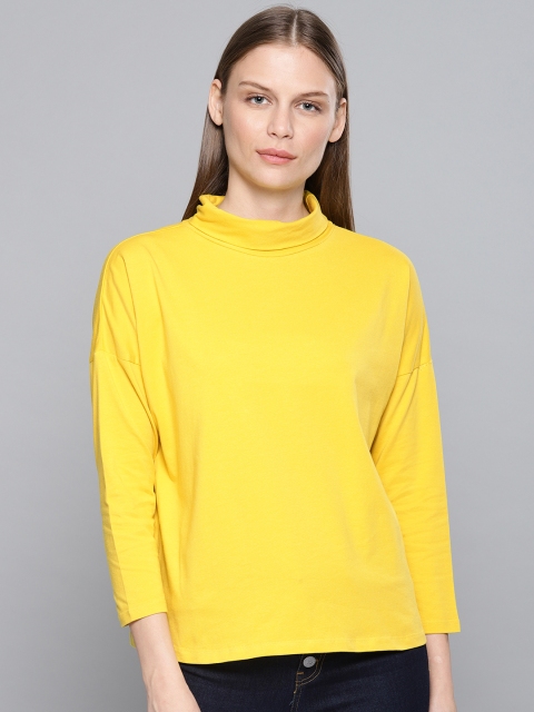 

Chemistry Women Yellow Solid Top