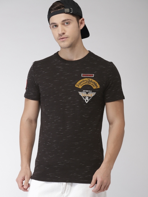 

Superdry Men Black Solid Round Neck T-shirt