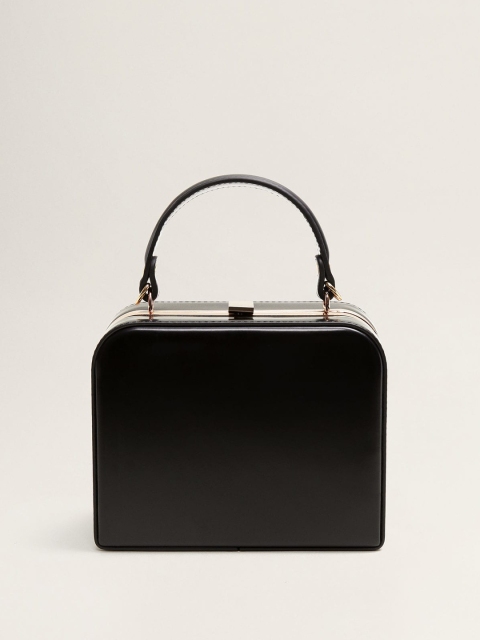 

MANGO Black Solid Handheld Bag
