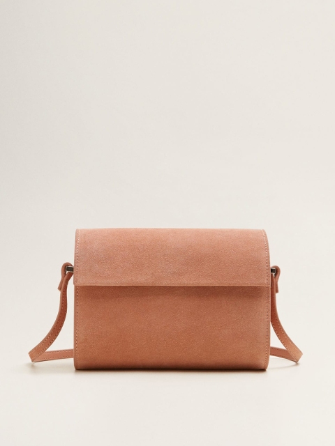 

MANGO Pink Solid Sling Bag