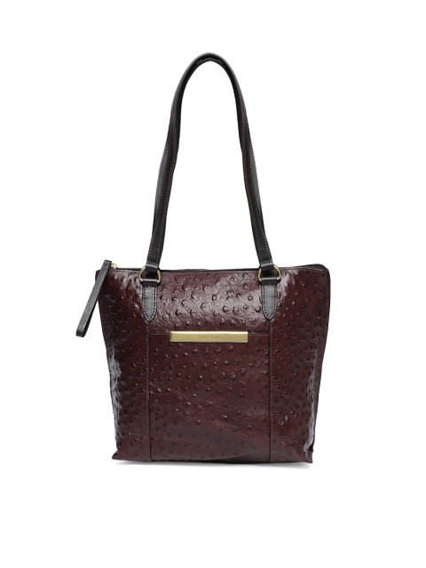 

Hidesign Brown Textured Leather Shoulder Bag