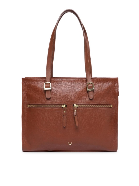 

Hidesign Tan Brown Textured Leather Shoulder Bag