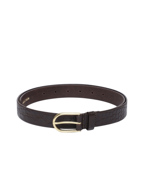 

Hidesign Women Brown Textured Leather Belt