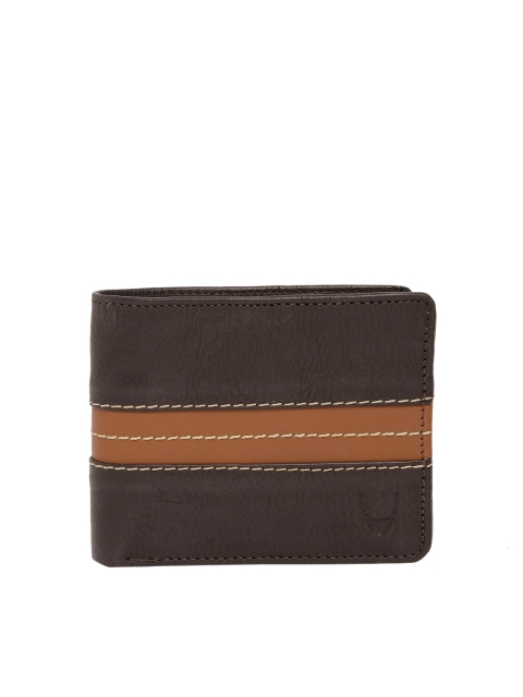

Hidesign Men Brown Striped Leather Two Fold Wallet