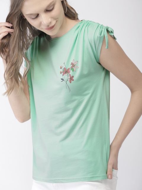 

Mast & Harbour Women Green Printed Top