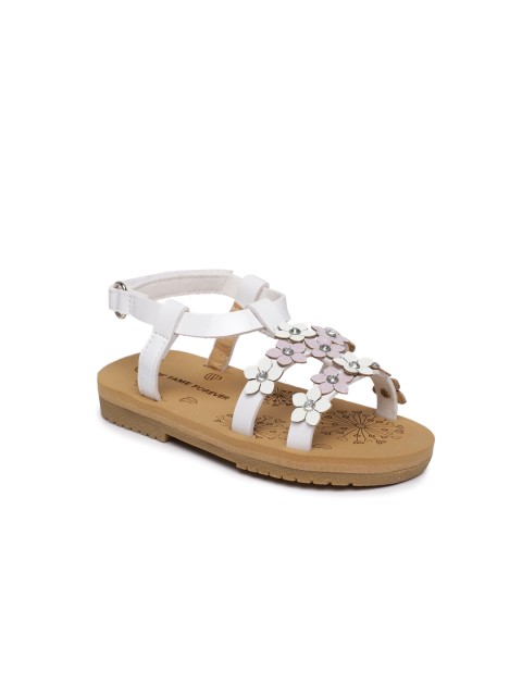 

Fame Forever by Lifestyle Girls White Solid Open Toe Flats