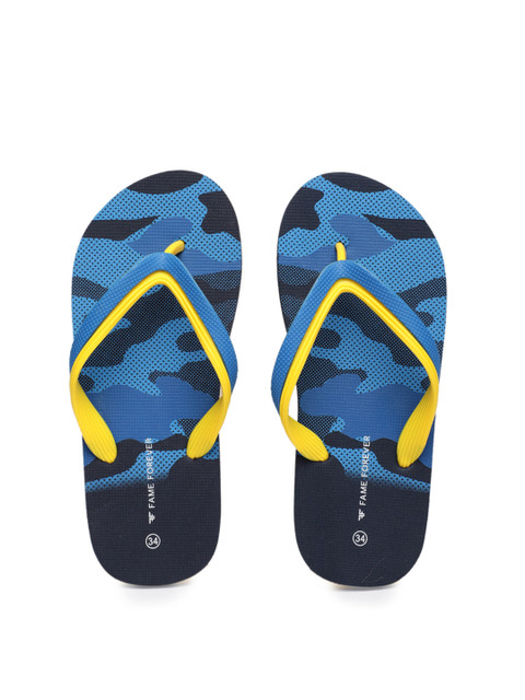 

Fame Forever by Lifestyle Boys Blue & Yellow Printed Thong Flip-Flops