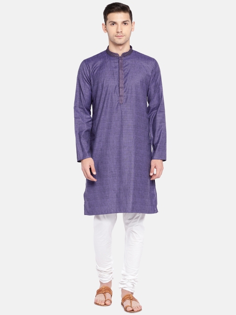 

Ethnicity Men Purple Solid Straight Kurta