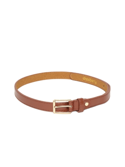 

DressBerry Women Brown Solid Belt