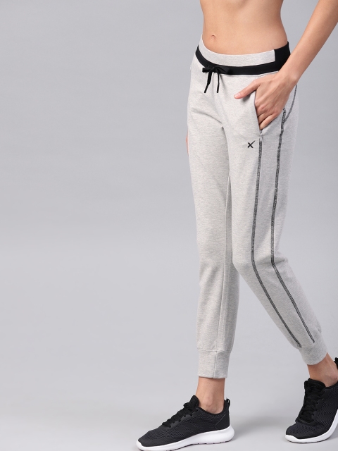 

HRX by Hrithik Roshan Women Lifestyle Slim Fit Grey Melange Solid Joggers