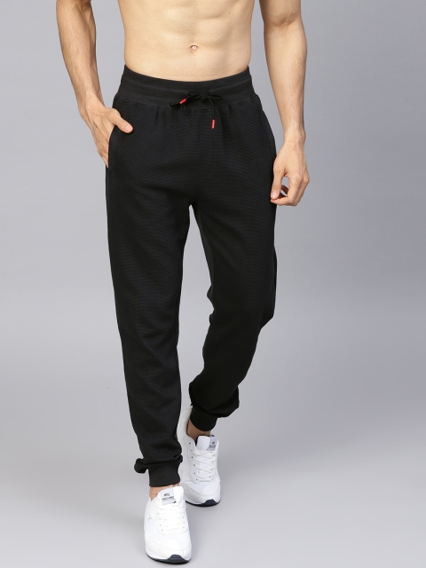 

HRX by Hrithik Roshan Men Black Lifestyle Slim Fit Ottoman Joggers
