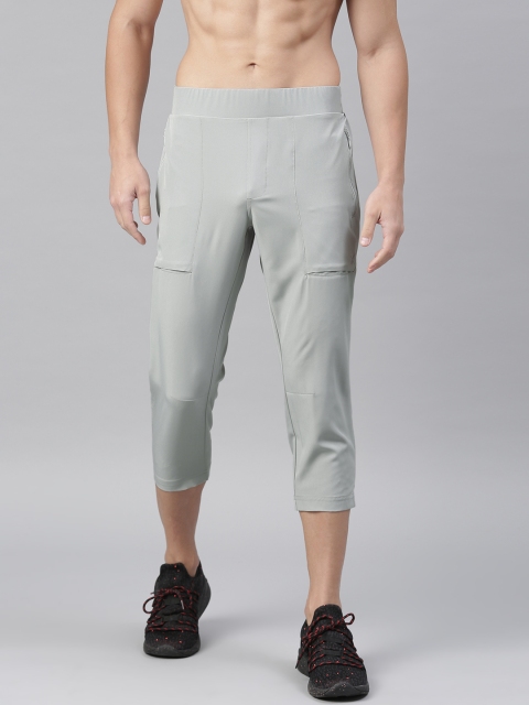 

HRX by Hrithik Roshan Men Grey Solid Slim Fit Rapid Dry 3/4th Running Track Pants