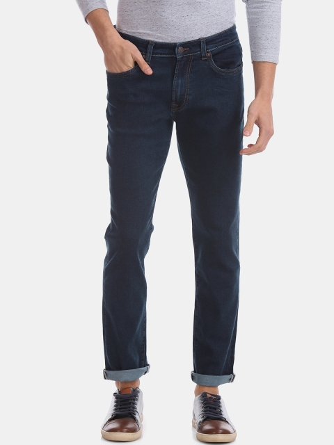 

Aeropostale Men Navy Blue Skinny Fit Mid-Rise Clean Look Stretchable Jeans