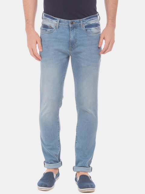 

Aeropostale Men Blue Slim Fit Mid-Rise Clean Look Stretchable Jeans